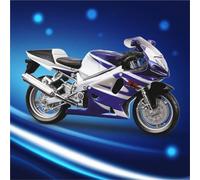 TYNBV Modèle de Collection Modèle De Moto Moulé sous Pression pour Suzuki GSX-R750 À L'échelle 1:18, Collection Jouets Loisir, Tout-Terrain, Cadeau