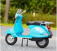 TYNBV Modèle de Collection Modèle De Moto Moulé sous Pression pour Vespa 125 À L'échelle 1:10, Collection Jouets Loisirs, Cadeau, Jouet Son Et Lumière(Turquesa)