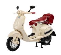 TYNBV Modèle de Collection Modèle Réduit De Moto en Alliage 1:12, Jouet Sonore Et Lumineux, Scooter, Décoration Gâteau pour Vespa 946(Beige)
