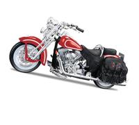 TYNBV Modèle de Collection Modèle Réduit De Moto Moulé sous Pression À Collectionner 1:18 pour Harley pour Davidson 1999 FLSTS Heritage Softall Springer(Rosso)