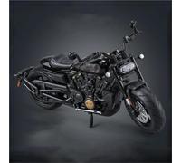 TYNBV Modèle de Collection Modèle Réduit De Moto pour Harley pour Davidson pour Sporter S 1/12, Simulation Sonore Et Lumineuse, en Alliage Moulé sous Pression, Cadeau d'anniversaire(Nero)