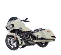 TYNBV Modèle de Collection pour Harley pour Davidson 2018 CVO Road Glide Modèle De Moto Cadeau d'anniversaire Jouets Collection Voiture 1/18(White)