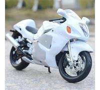 TYNBV Modèle de Collection Simulation De Moto 1/18, Cadeau Collection, Présentoir pour Suzuki pour Hayabusa GSX-1300R(White)