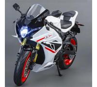 TYNBV Modèle de Collection Simulation De Moto 1:9, Cadeau Collection, Présentoir pour Suzuki GSX-1000R GSX1000R GSX 1000R 1000 R(White)