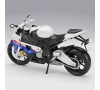 TYNBV Modèle de Collection Simulation De Moto Moulé sous Pression, Collection Modèles, Cadeau d'anniversaire 1:12 pour BMW S1000 R(with Foam Box)