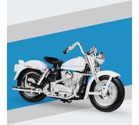 TYNBV Modèle de Collection Simulation De Moto Moulé sous Pression, Collection Modèles pour, Cadeau 1:18 pour Harley pour Davidson 1952 K(White Retail Box)