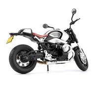 TYNBV Modèle de Collection Simulation Échelle 1:9 pour BMW Retro Latte Off Road Moto Alliage Modèle Son Lumière Moulé sous Pression Véhicule Jouet Cadeau(White)