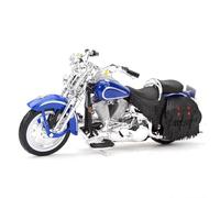 TYNBV Modèle de Collection Véhicules Moulés sous Pression De Collection 1/18 pour Harley pour Davidson FLSTS pour Heritage Softall pour Springer 1999 Motos Décoratives Bureau, Jouets(Turquesa)