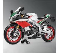 TYNBV Modèle de Collection Voiture Miniature 1:12 pour Aprilia RSV4 RR1000, Modèle Réduit De Moto Course en Alliage, Collection(White)