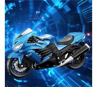 TYNBV Modèle de Collection Voiture Miniature De Collection 1:18 pour Kawasaki pour Ninja ZX-14R Modèle Moto Décorations Bureau