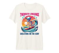 Tynemouth Longsands Squelettes on The Surf T-Shirt Haut de Gamme