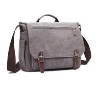 TYNJKJDM Sac Bandouillère Homme Sac Messenger Sacs d'école Unisexe Vintage Canvas Rétro Sacs Portés épaule Laptop Briefcase Hommes Femmes Sac de Sport Travail Ecole Cartable(Gray)