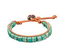 TYNXK Bracelet à Perles Bracelets en cuir multicolores de style ethnique, perles gitane réglables, for femmes et hommes, bijoux fête(Color-04)