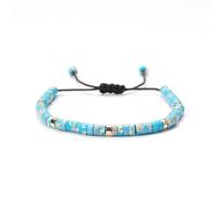 TYNXK Bracelet à Perles Mini bracelet 2 x 4 mm for femme et homme, pendentif en pierre d'agate, tissage de yoga, prière, bijoux, boutique cadeaux(Color-22)