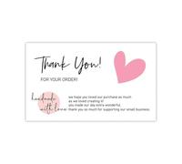 TYNXK Lot de 10 à 30 cartes de remerciement avec motif floral for petites entreprises, carte d'appréciation exquise, décoration cadeau 9 x 5,4 cm(Color-16,30PCS)