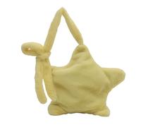 TYNXK Sac Fourre-Tout En Peluche Sac à main for femme, fourre-tout moelleux, grande capacité, couleur unie, bandoulière, collection automne-hiver(Yellow)