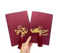 TYNXK Vœux de mariage créatifs Om et discours de la mariée Carte manuscrite haut de gamme Déclaration Cadeau plié(Color-03)