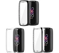 Tyogeephy 3-Pack Protecteur d'écran Coques Compatible avec Fitbit Luxe, TPU Protecteur d'écran Coques épargnant Bumper pour Fitbit Luxe Smartwatch Remplacement Accessoires