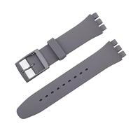 Tyogeephy Bracelet Compatible avec Swatch 16mm 17mm 19mm 20mm, Bande de Remplacement en Silicone Souple Sport Strap pour Swatch Smart Watch