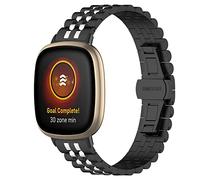 Tyogeephy Bracelet Compatible pour Fitbit Versa 4/Versa 3, Metal Bracelet Ajustable en Acier Inoxydable Watch Bracelet de Remplacement pour Fitbit Versa 4/Versa 3