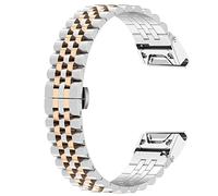 Tyogeephy Bracelet de montre pour Garmin Fenix 7S, 20 mm en acier inoxydable Easy Fit pour Fenix 5S/Fenix 5S Plus/Fenix 6S/Fenix 6S Pro/Fenix 7S/Fenix 7S Solar/Fenix 7S Sapphire Solar