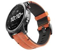 Tyogeephy Bracelet en Cuir Véritable pour Garmin Fenix 5 Plus, 6, 7, 8 - 22mm & 26mm QuickFit, Artisanal Premium en Noir/Marron