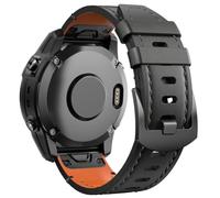 Tyogeephy Bracelet en Cuir Véritable pour Garmin Fenix 5 Plus, 6, 7, 8 - 22mm & 26mm QuickFit, Artisanal Premium en Noir/Marron
