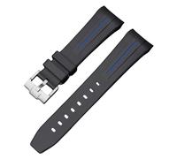 Tyogeephy Bracelet pour Swatch X Blancpain,Courbe Sans Soudure Silicone Bracelet pour Swatch Moonswatch Speedmaster Remplacement de Montre 22mm