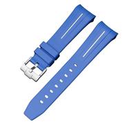 Tyogeephy Bracelet pour Swatch X Blancpain,Courbe Sans Soudure Silicone Bracelet pour Swatch Moonswatch Speedmaster Remplacement de Montre 22mm