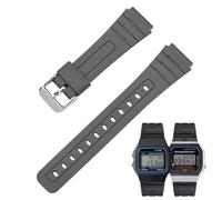 Tyogeephy Bracelet Strap en Caoutchouc Doux pour Casio F91W/W-800H 18mm - Bande de Montre pour F84/F105/108/A158/168/AE1200/1300 Homme