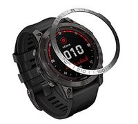 Tyogeephy Compatible avec Fenix 7X/Fenix 7X Pro Lunette, Acier Inoxydable Polished Adhesive Cover Anti-Scratch Étui de Protection pour Garmin Fenix 7X Pro/Sapphire