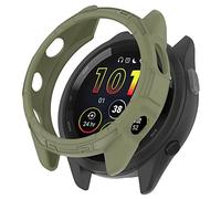 Tyogeephy Compatible avec Garmin Forerunner 265 Trempé,[Anti-Rayures] 9H HD Protection Écran en Verre Trempé TPU Coque Anti-Rayures Case