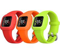 Tyogeephy Compatible avec Garmin Vivofit Jr. 3 Bracelet pour Enfants, Doux Sport Silicone Bracelets Compatible avec GarminFit Jr. 3 Swim-Friendly Ajustable Remplacement Garçons filles