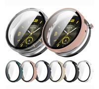 Tyogeephy Compatible avec Honor Band Fit Elegant Edition Coque, Dur PC Bumper Case avec Protecteur D'écran en Verre Trempé, Antichoc Etui de Protection Couverture Complète PC Cover