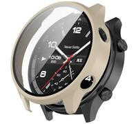 Tyogeephy Coque Compatible avec Oneplus watch 2R, [Avec Screen Protector] Coque Protection 9H HD Protection Écran en Verre Trempé PC Coque Anti-Rayures Case