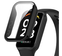 Tyogeephy Coque Compatible avec Xiaomi Smart Band 8 Active, [avec Screen Protector] Coque Protection 9H HD Protection Écran en Verre Trempé PC Coque Anti-Rayures Case