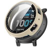 Tyogeephy Coque pour Amazfit Active Max Protection Écran, Dur PC Bumper Case avec Protecteur D'écran en Verre Trempé, Antichoc Etui de Protection Couverture Complète PC Cover pour Active Max