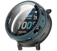 Tyogeephy Coque pour Amazfit Active Max Protection Écran, Dur PC Bumper Case avec Protecteur D'écran en Verre Trempé, Antichoc Etui de Protection Couverture Complète PC Cover pour Active Max