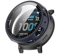 Tyogeephy Coque pour Amazfit Active Max Protection Écran, Dur PC Bumper Case avec Protecteur D'écran en Verre Trempé, Antichoc Etui de Protection Couverture Complète PC Cover pour Active Max