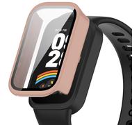 Tyogeephy Coque pour Xiaomi Smart Band 9 Active Protection Écran, PC Bumper Case avec Protecteur D'écran en Verre Trempé, Antichoc Etui de Protection Couverture Complète PC Cover pour Redmi Band 3