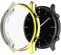 Tyogeephy Écran Protecteur Coques Compatible avec Amazfit GTR 2 & Amazfit GTR 2e Watch TPU Mince Coques [Plating Metal Color Frame] [3D Full Coverage] Coque protectrice pour Amazfit GTR 2 Watch