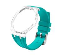 Tyogeephy Glacier Clair Lanière en Silicone pour AP x Swatch Royal Pop - Adaptée au Boîtier en Biocéramique de 40 mm