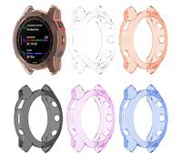 Tyogeephy Protecteur d'écran Coque Compatible avec Garmin Fenix 7 Mou Coque Accessoires Covers Résistant aux rayures Coques de protection complètes pour Garmin Fenix 7