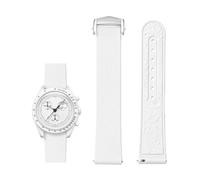 Tyogeephy Quick-release Bracelet compatible avec Omega Bioceramic MoonSwatch Collection/Seamaster 300, 20mm bracelet de rechange réglable en silicone souple