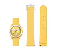 Tyogeephy Quick-release Bracelet compatible avec Omega Bioceramic MoonSwatch Collection/Seamaster 300, 20mm bracelet de rechange réglable en silicone souple