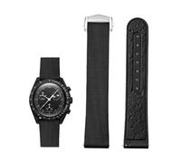 Tyogeephy Quick-release Bracelet compatible avec Omega Bioceramic MoonSwatch Collection/Seamaster 300, 20mm bracelet de rechange réglable en silicone souple