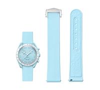 Tyogeephy Quick-release Bracelet compatible avec Omega Bioceramic MoonSwatch Collection/Seamaster 300, 20mm bracelet de rechange réglable en silicone souple