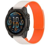 Tyogeephy Silicone Magnétique Bracelet compatible avec Garmin instinct E 40MM/fenix 8 43MM, bracelet de rechange réglable en silicone souple