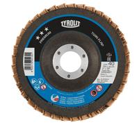 TYOLIT Rondelle à lamelles TWIN FLAP 115x22,23mm 27A à moyeu déporté ZACA40Q-B Acier/Inox Art. 34429823 x10 morceau