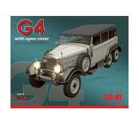 Maquette Voiture G4 With Open Cover Wwii German Personnel Car Icm 24012 1/24ème